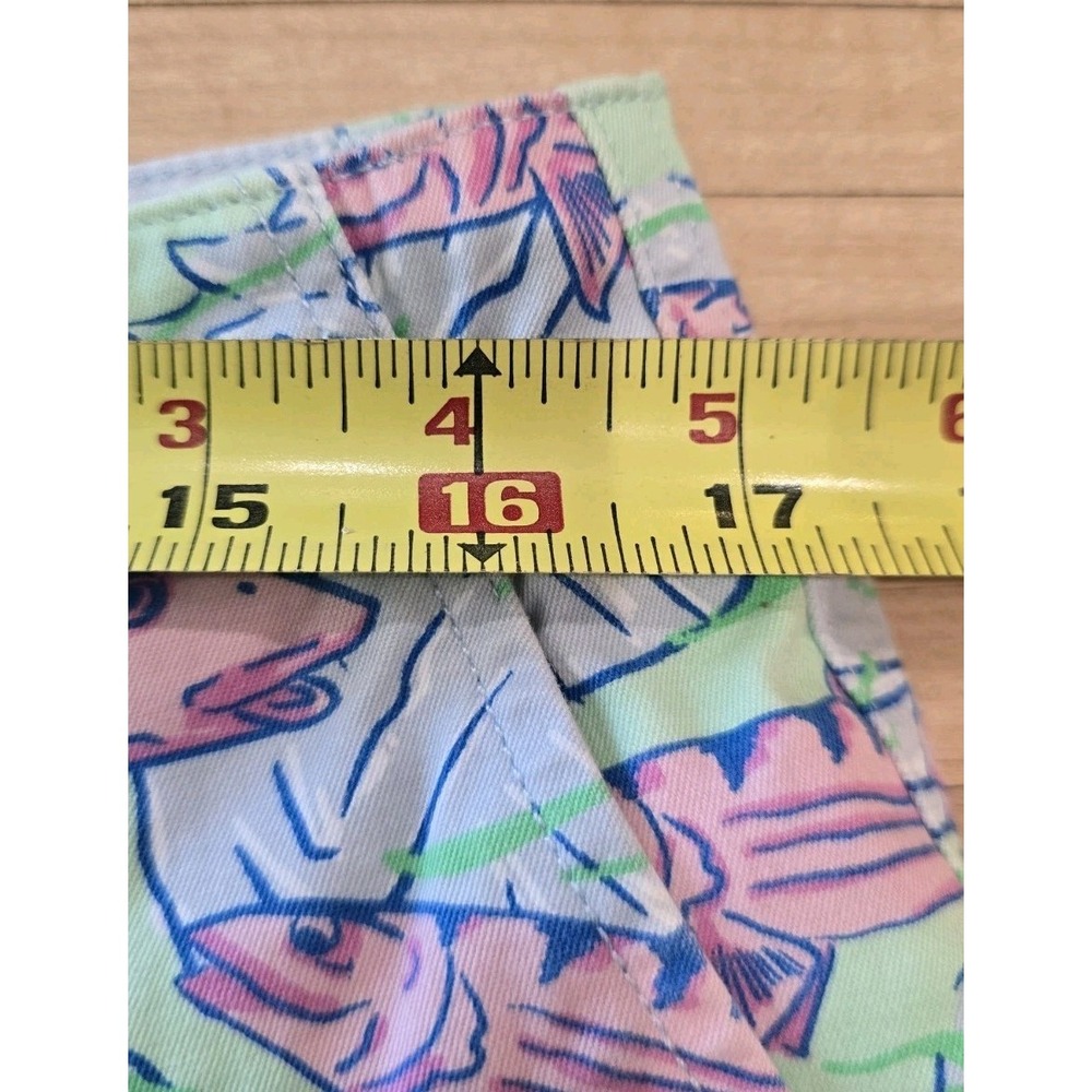 Vineyard Vines Men Island Shorts Bonefish Fish Print Blue SZ 33 Pockets Tropical - Picture 6 of 14